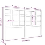 vidaXL Tête de lit Noir 156x4x100 cm Bois massif de pin