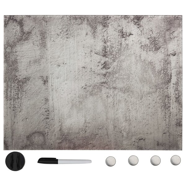 vidaXL Tableau noir magnétique mural Verre 80x60 cm