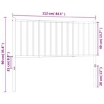 vidaXL Tête de lit métal blanc 100 cm