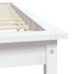 vidaXL Cadre de lit sans matelas blanc 140x190 cm bois de pin massif