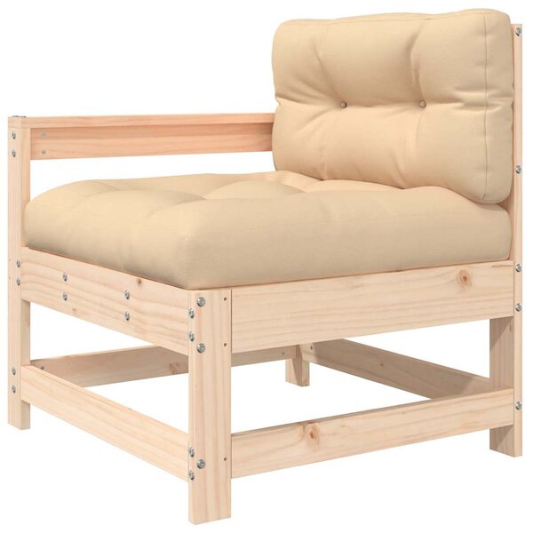vidaXL Chaise de jardin avec coussins bois de pin massif