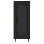 vidaXL Buffet haut Noir 34 5x34x180 cm Bois d'ingénierie