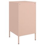 vidaXL Tables de chevet 2 Pièces rose 36x39x68 cm acier laminé à froid