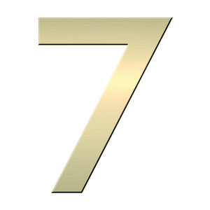 N° 7 en Laiton adhésif puissant 50 mm x 2 mm