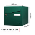 Boîte aux lettres 1 porte, Préface, RAL 6005B vert