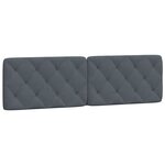vidaXL Lit avec matelas gris foncé 180x200 cm velours