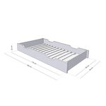 Tiroir de lit 90 x 190 BUDDY - gris clair