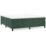 vidaXL Sommier à lattes de lit et matelas Vert foncé 200x200cm Velours