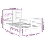 vidaXL Cadre de lit sans matelas bois massif 120x200 cm