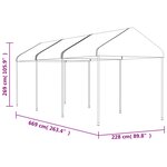 vidaXL Belvédère avec toit blanc 6 69x2 28x2 69 m polyéthylène
