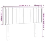 vidaXL Tête de lit à LED Marron foncé 93x16x78/88 cm Tissu