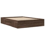 vidaXL Cadre de lit sans matelas chêne marron 140x200 cm