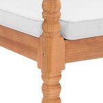 vidaXL Chaises Batavia lot de 2 avec coussins Bois de teck solide