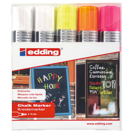 Edding marqueurs à craie 5 pièces multicolore 4090