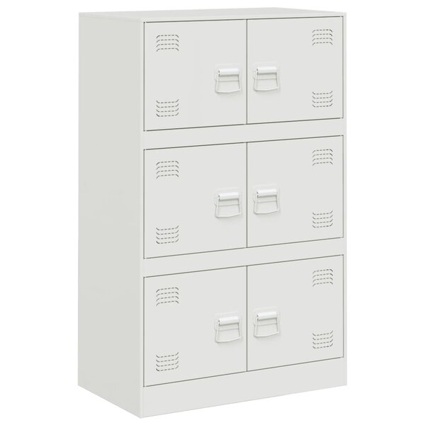 vidaXL Buffet blanc 67x39x107 cm acier