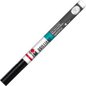 Feutre laque 'brilliant painter' pte ogive 1-2mm noir marabu