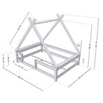 Lit cabane enfant TAHUKA 120 x 180 vert sauge