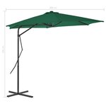 vidaXL Parasol d'extérieur avec mât en acier 300 cm Vert