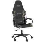 vidaXL Chaise de jeu Noir et camouflage Similicuir