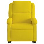 vidaXL Fauteuil inclinable de massage électrique jaune velours