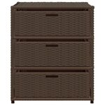 vidaXL Armoire de rangement de jardin marron 55x59x69cm résine tressée