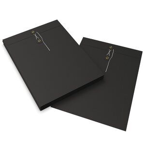 Lot de 10 enveloppes à rondelle et ficelle noir 324x229