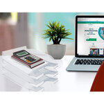 Q-connect corbeille à courrier empilable - PP documents - A4+ - Transparent
