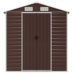 vidaXL Abri de jardin marron 191x215x198 cm acier galvanisé