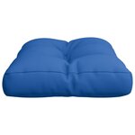 vidaXL Coussin de palette bleu royal 50x40x12 cm tissu