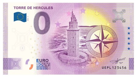 Billet souvenir de 0 euro Espagne 2022 – Phare Tour de Hercule