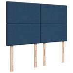 vidaXL Sommier à lattes de lit avec matelas Bleu 140x200 cm Tissu