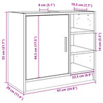 vidaXL Armoire d'évier chêne sonoma 63x29x55 cm bois d'ingénierie