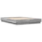 vidaXL Cadre de lit sonoma gris 135x190 cm bois d'ingénierie