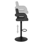 vidaXL Tabourets de bar lot de 2 gris foncé tissu
