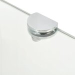 vidaXL Étagères d'angle 2 Pièces et supports Verre Transparent 25x25 cm