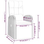 vidaXL Chaises de jardin inclinables coussins lot de 2 Résine tressée