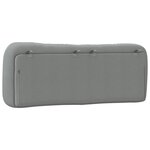 vidaXL Coussin de tête de lit gris clair 120 cm tissu
