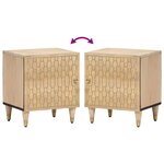 vidaXL Tables de chevet 2 Pièces 40x33x46 cm Bois de manguier solide