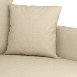 vidaXL Ensemble de canapés 2 Pièces avec coussins Crème Tissu