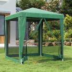 vidaXL Tente de fête avec 4 parois latérales en maille Vert 2x2 m PEHD