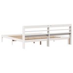 vidaXL Cadre de lit sans matelas blanc 200x200 cm bois massif de pin