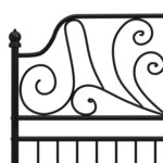 vidaXL Cadre de lit sans matelas noir métal 120x200 cm