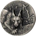 Pièce de monnaie en Argent 5000 Francs g 93.3 (3 oz) Millésime 2024 Predators LYNX