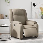 vidaXL Fauteuil inclinable électrique Cappuccino Similicuir