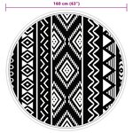 vidaXL Tapis d'extérieur noir Ø160 cm PP
