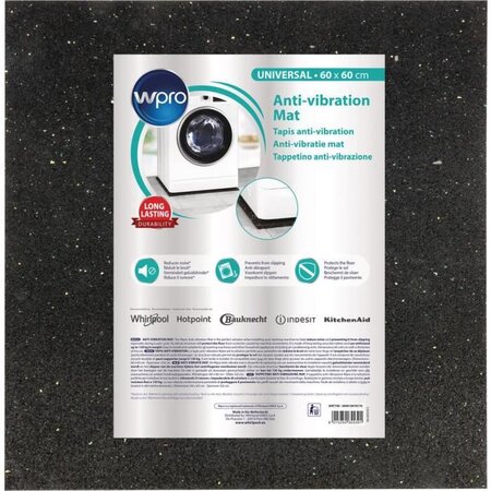 WPRO ANT100 - Tapis anti-vibration pour lave-linge - 60x60cm - La