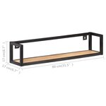 vidaXL Étagères murales 2 Pièces 80 cm Bois de manguier brut