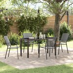 vidaXL Set de repas de jardin 5 pièces Anthracite Acier