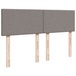 vidaXL Sommier à lattes de lit avec matelas Taupe 160x200 cm Tissu