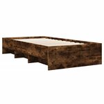 vidaXL Cadre de lit sans matelas chêne fumé 90x190cm bois d'ingénierie